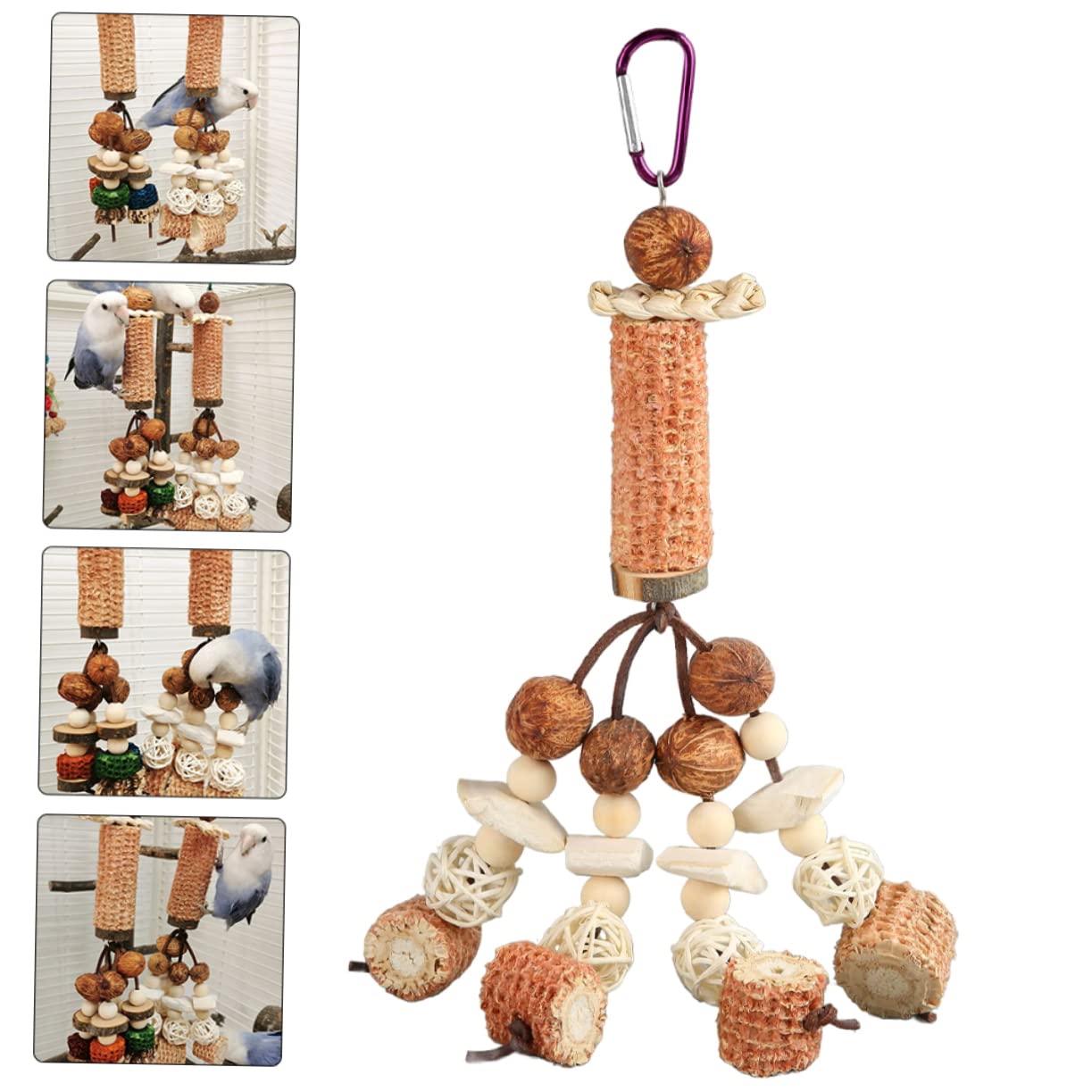 Mipcase 3pezzi Giocattolo Appeso Per Pappagalli Di Seppia Gioco Divertente Per Gabbia Stimola Masticare e Gioco Dei Pappagalli e Parrocchetti Design Per Attività e Decorazione Domestica