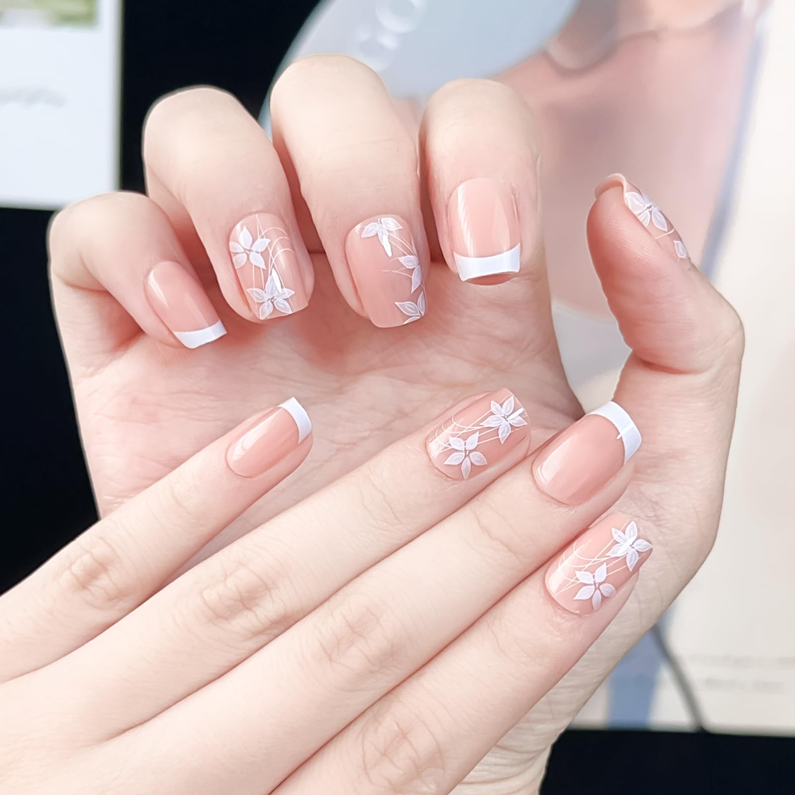 Amazon | ネイルチップ 30枚入 ショート 人気 和風 かわいい シンプル 
