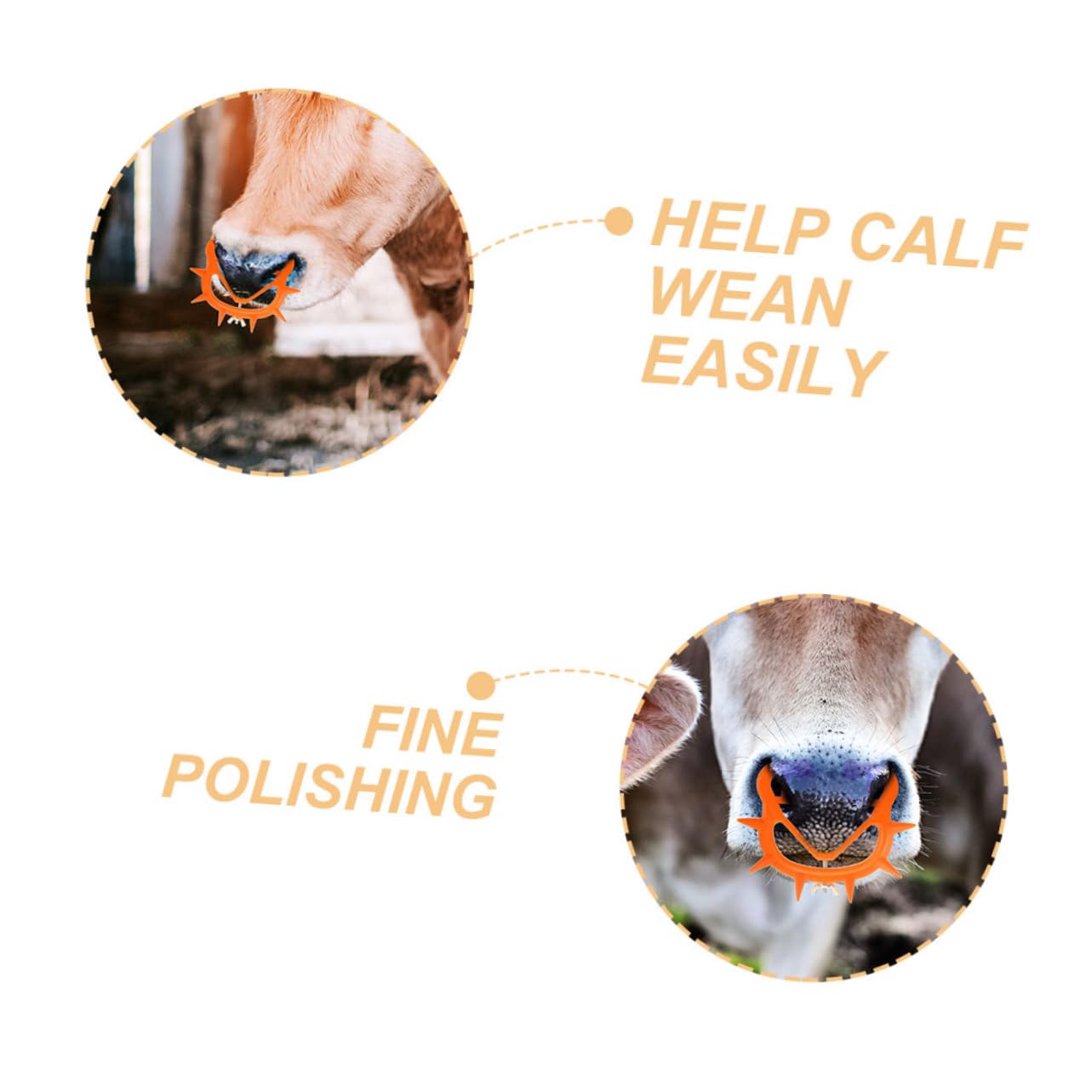 ifundom 4 Set Calf Weaner Clip Per Bestiame Strumento Per Svezzamento Mucche Anello Per E Prevenire Succhiare Sicura Attrezzatura Per Allevatori 10 Pezzi * 4