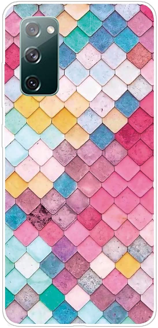 BYDEAS Samsung Galaxy S20 FE 5G Clear Case Custom Personality Pattern TPU Cover Case Slim Flexible Full Body Protective Cover Case for Samsung Galaxy S20 FE 5G (lattice)