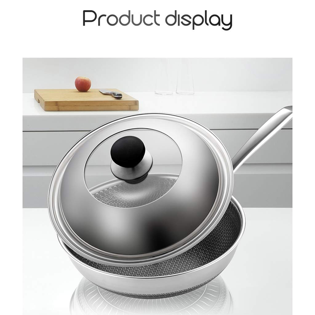 Couvercle,Couvercles de Casserole Couvercle de Casserole en Acier Inoxydable Couvercle de Wok en Verre trempé couvercles de Casserole de Remplacement de Grande Taille