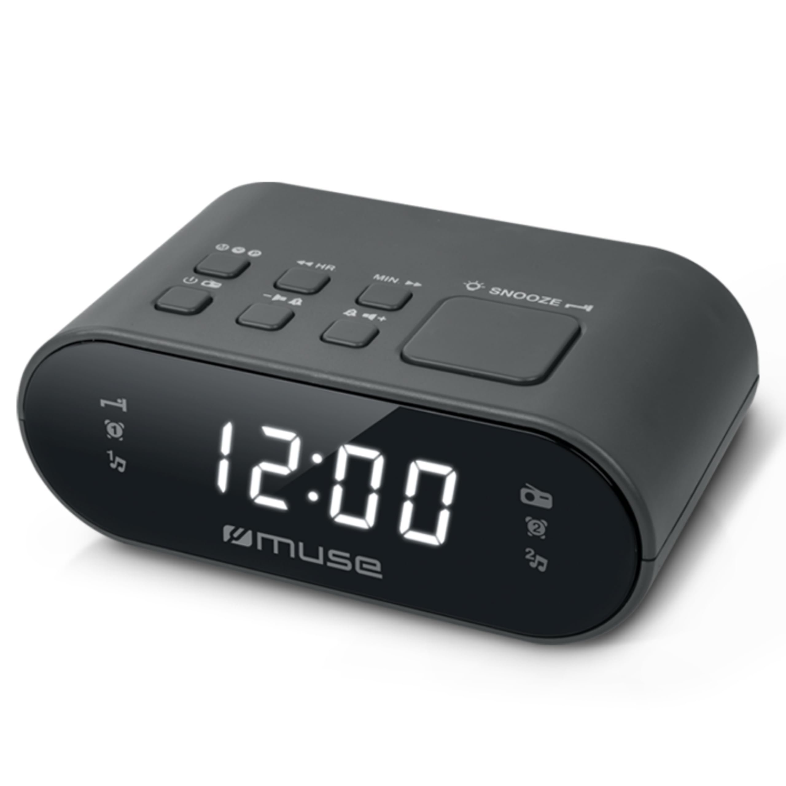 MUSE M-10 CR NEGRO RADIO ANALÓGICA SOBREMESA FM SNOOZE