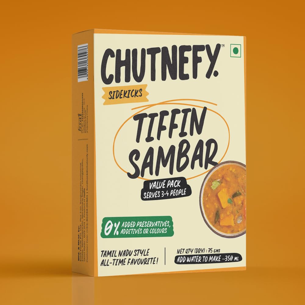 Chutnefy - Home Style Tiffin Sambar - (Pack of 1 - Serves 3 to 4) for South Indian Breakfast or Meal |Delicious Instant & Ready-to-Eat | No Preservatives or Additives (B0CVL7X1FN) Amazon Price History, Amazon Price Tracker