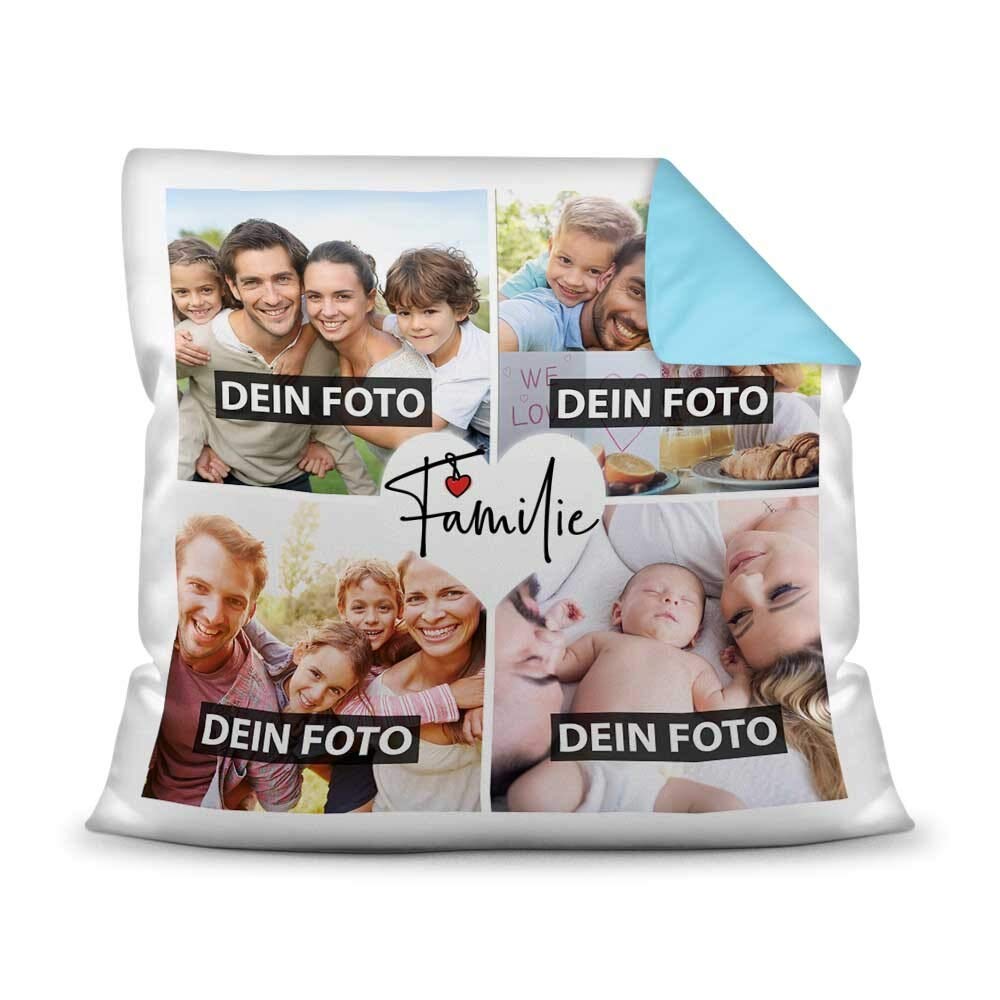 PR Print Royal Fotokissen - Mit 4 Eigenen Fotos Personalisierbar