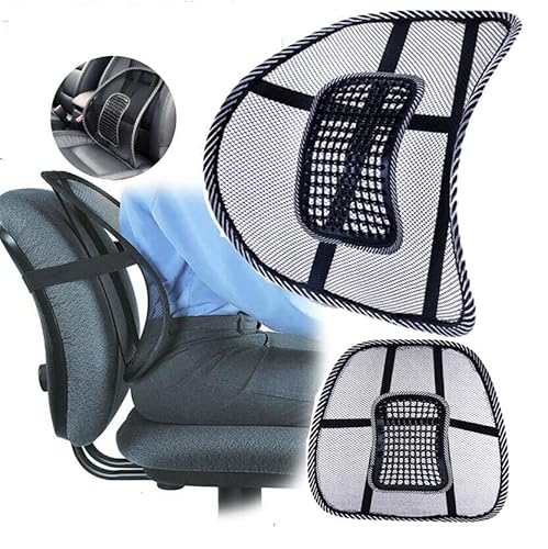 SKYTE Mesh Back Support for Office Chair Ergonomic Mesh Lumbar Support Cushion with Elastic Strap Back Rest Back Pain Relief for Home Office Car Seat,Black, 39cm x 38cm x 20cm SKYTE Mesh Back Support for Office Chair Ergonomic Mesh Lumbar Support Cushion with Elastic Strap Back Rest Back Pain Relief for Home Office Car Seat,Black, 39cm x 38cm x 20cm