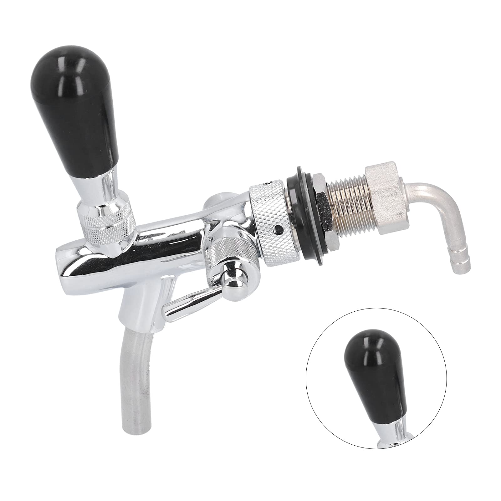 Duokon Grifo de Cerveza G5/8 Grifo de Barril de Flujo Ajustable de Acero