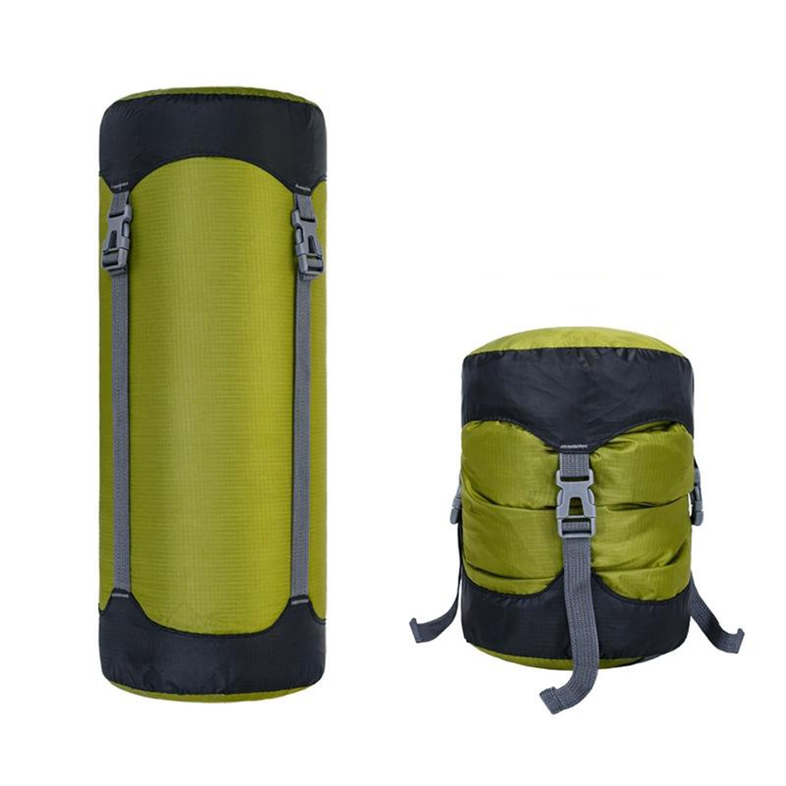 JiaYouLC Compression Stuff Sack Lightweight Sleeping Bag Compression Sack Waterproof Storage Bag for Camping Outdoor Hiking Backpacking Travelling (Green, XL)