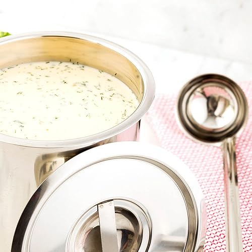 Miniatura 9 de Restaurantware Solo tapa tapa Met Lux para Bain Marie de 4.25 cuartos de galón, 1 tapa de acero inoxidable para olla Bain Marie - Mango integrado,