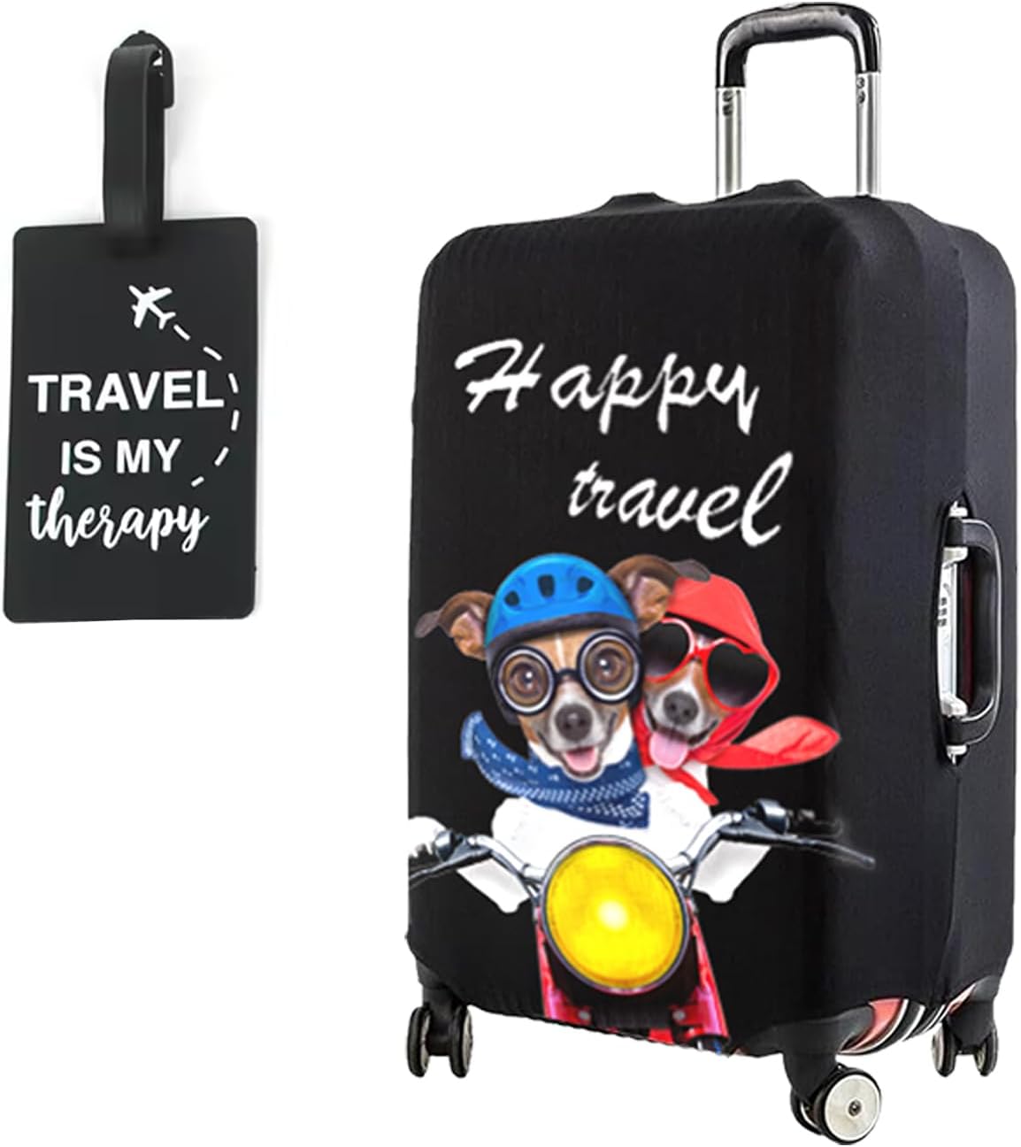 Snap BazaarLuggage Cover Protector|suitcase covers for luggage|Luggage cover|suitcase cover|travel essentials (CutePets, 2)