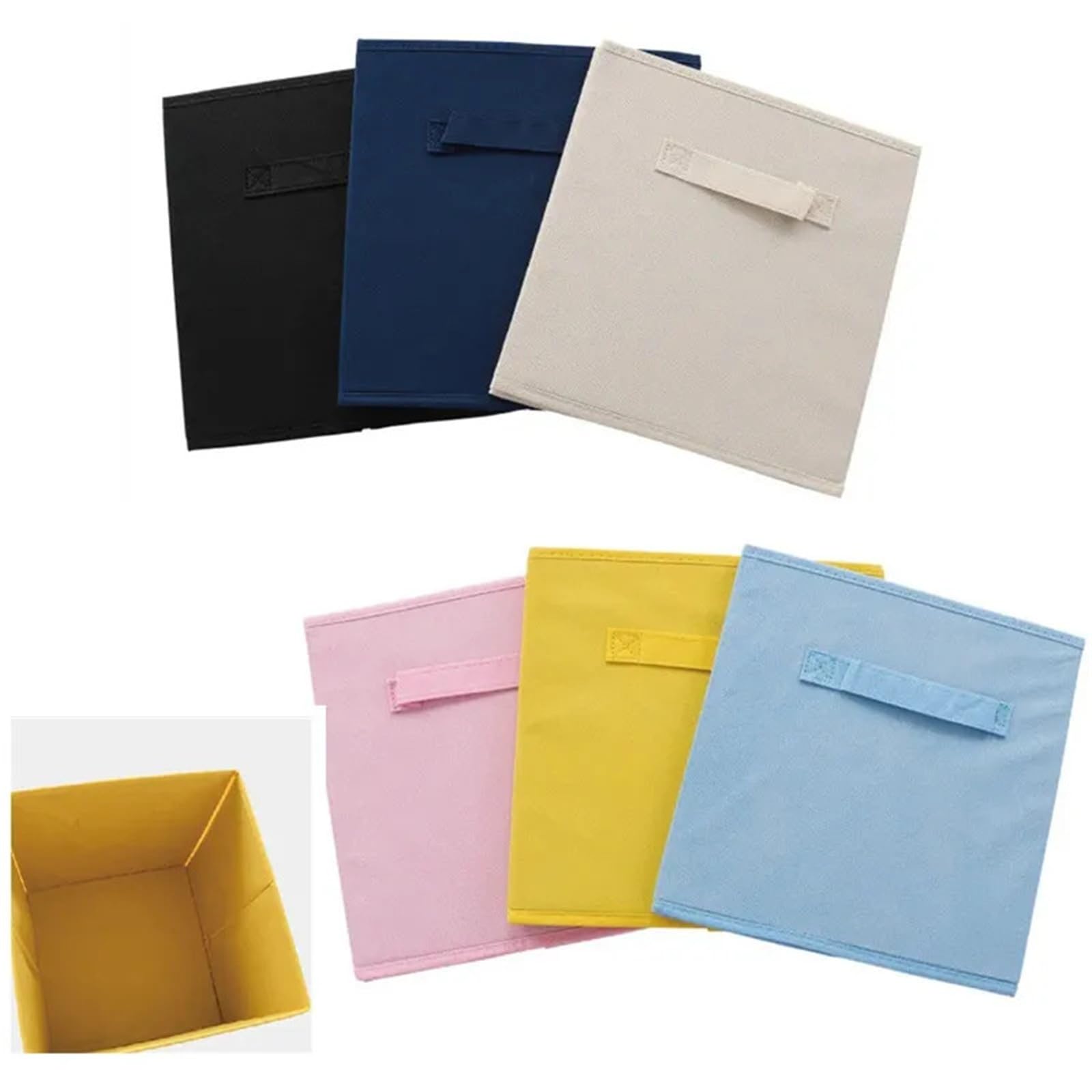 MRKU Boîte de Rangement pour sous-vêtements et Chaussettes, Organiseur de Soutien-Gorge, Compartiments cubiques en Tissu Non tissé, Poubelle Pliable pour la Maison, Rangement de Placard