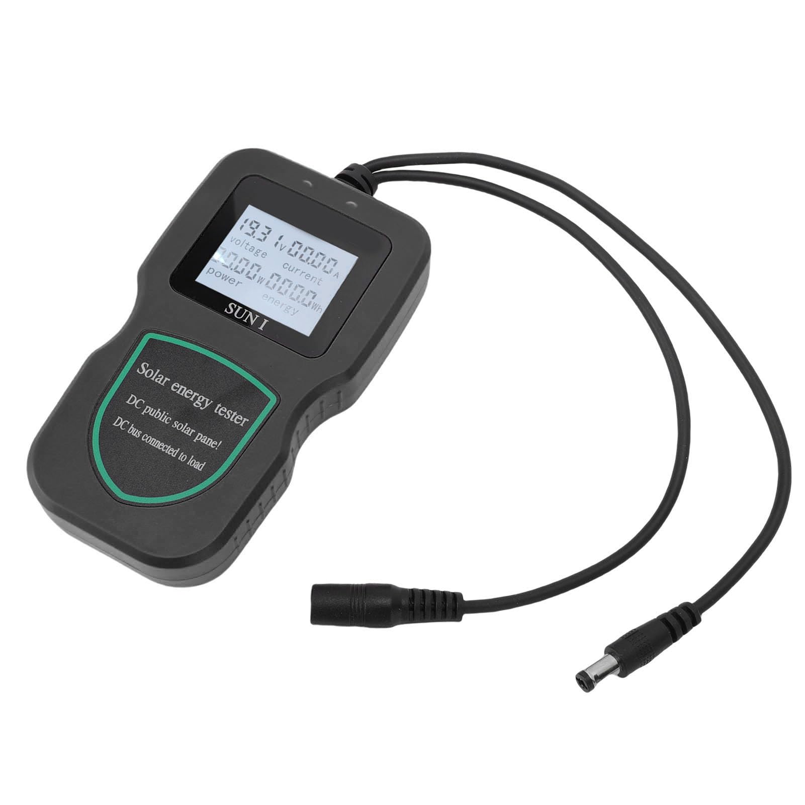 FTVOGUE Tester per Pannelli Solari, Multimetro Fotovoltaico MPPT con Ampio Schermo LCD per Test Efficienti di Pannelli Solari da 5 W a 500 W (BLACK)