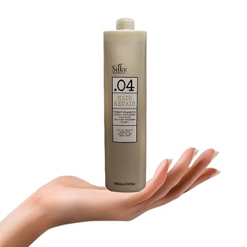 Silky TECHNOBASIC.04 Hair Repair Treat Shampoo 1000ml - Hair Repair Shampoo with Argon Oil - Cruelty Free Shampoo for Chemically Damaged Hair - Vegan Friendly Sulfate Free Shampoo