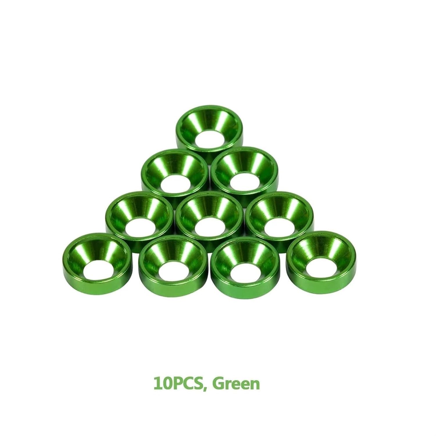 RC Spare Part for SCX10 for TRX4 PRO for Shafty for MOA for Comp Colored Countersunk Washers M3 Screws Builds DIY RC Crawler for Chassis Car Decoration Parts(Green)