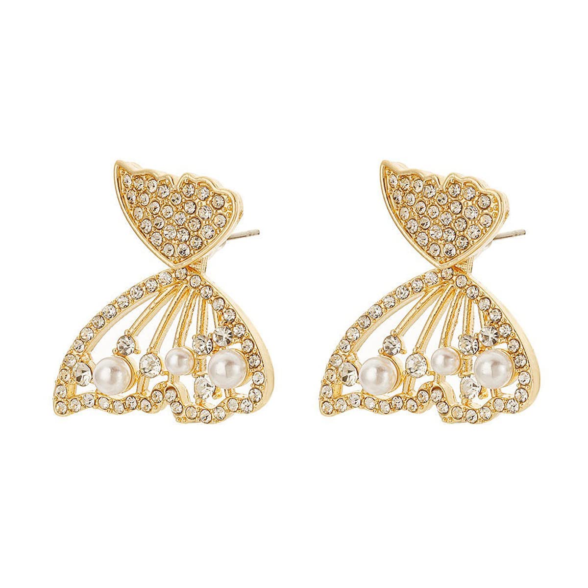 Jewels Galaxy Gold Plated Korean AD Studded Ear Cuff With Butterfly Stud Earrings (FMYN-ERG-35834) (B0C5RQX4SP) Amazon Price History, Amazon Price Tracker