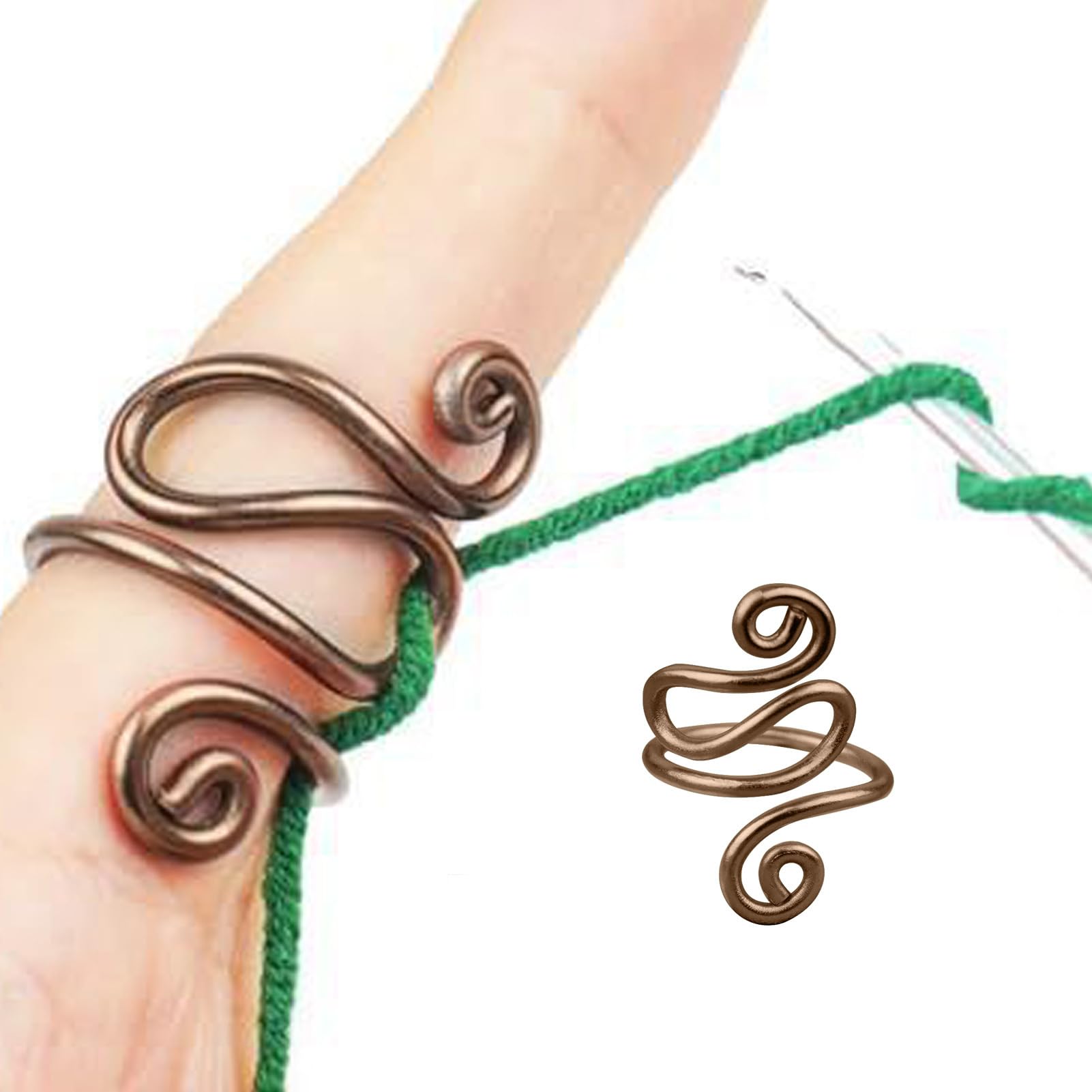 Campsie Crochet Tension - Crochet | Left Handed & Right Handed Crochet Rings for Finger | Adjustable Crochet Rings | Hook Knitting Crochet Supplies | Knitting | Finger Hook | Crochet Hooks Set