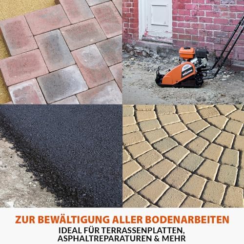 Bild 1 - Evolution Power Tools H320-P Hulk Benzin Vibrationsstampfer, Rüttler, rüttelplatte - Ideal zum Nivellieren von Gehwegen, Vorbereiten von Kunstrasenflächen, Terrassen, Blockarbeiten, Sand