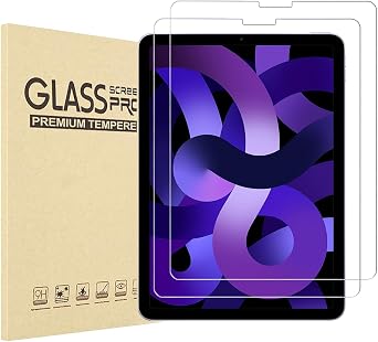 2 pack- Screen Protector for Apple iPad Air 4th/5th gen 10.9 inch [2022 &2020] iPad Pro 11 inch series2022, 2021, 2020, 2018,Tempered Glass film guard for iPad,Note-taking well...