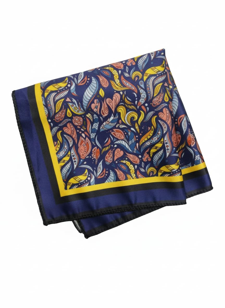 Stylish Floral Print Formal Pocket Square for Men, Wedding Handkerchief for Suits, Blazers & Tuxedo, Men's Bandhgala and Modi Jacket-image-29