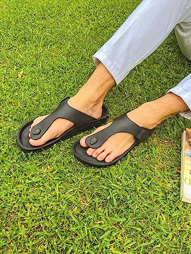 Image of Hygear Men's Orbital EVA Slippers | Ultra Soft Cushion | Lightweight | Waterproof |Stylish | Anti-Skid | Comfortable Daily Wear Slippers for Men
