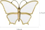 Miroir mural décoratif papillon avec cadre en plastique doré (9.8 x 6.3 de pouce)
