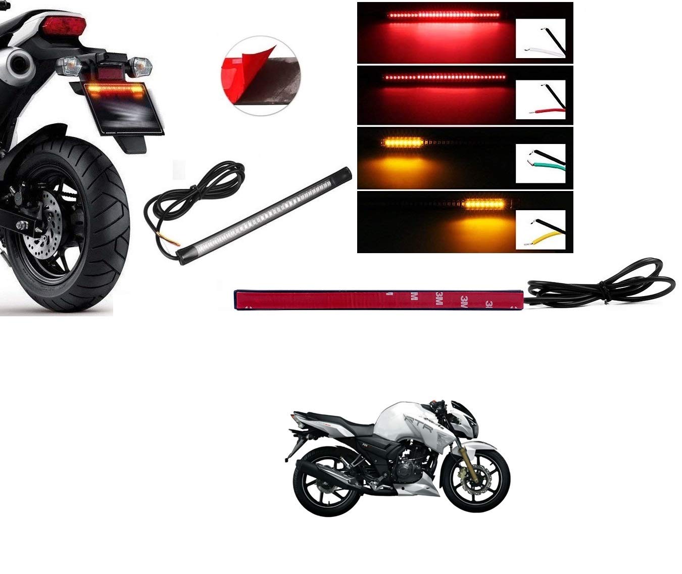 See full amazon price history chart for Kozdiko 48 SMD Flexible Led Strip Tail Light Bike Brake Light with Red and Yellow Color Turn Indicator Signals Light Universal for All Bike and Scooty Kozdiko 48 SMD Flexible Led Strip Tail Light Bike Brake Light with Red and Yellow Color Turn Indicator Signals Light Universal for All Bike and Scooty (B08HDFGSR9) Amazon Price History, Amazon Price Tracker