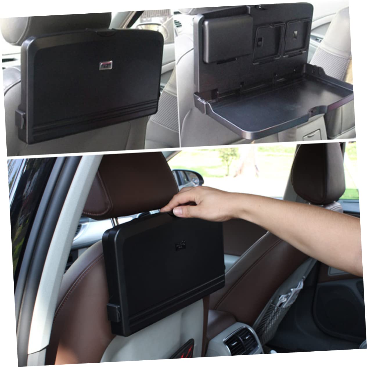 SOLUSTRE 1pc Car Seat Organizer Folding Tray Car Table Car Seat Tray Auto Folding Table Car Cup Holder Expander Car Seat Cup Holder Automotive Cars Car Seat Drink Holder Foldable Tray Table