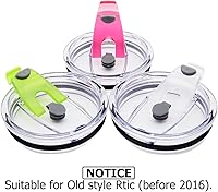 Vista 6 de ANIN - Paquete de 3 tapas para vasos de 20 onzas, a prueba de derrames, resistente a salpicaduras, cubierta con popote para estilo antiguo, vasos