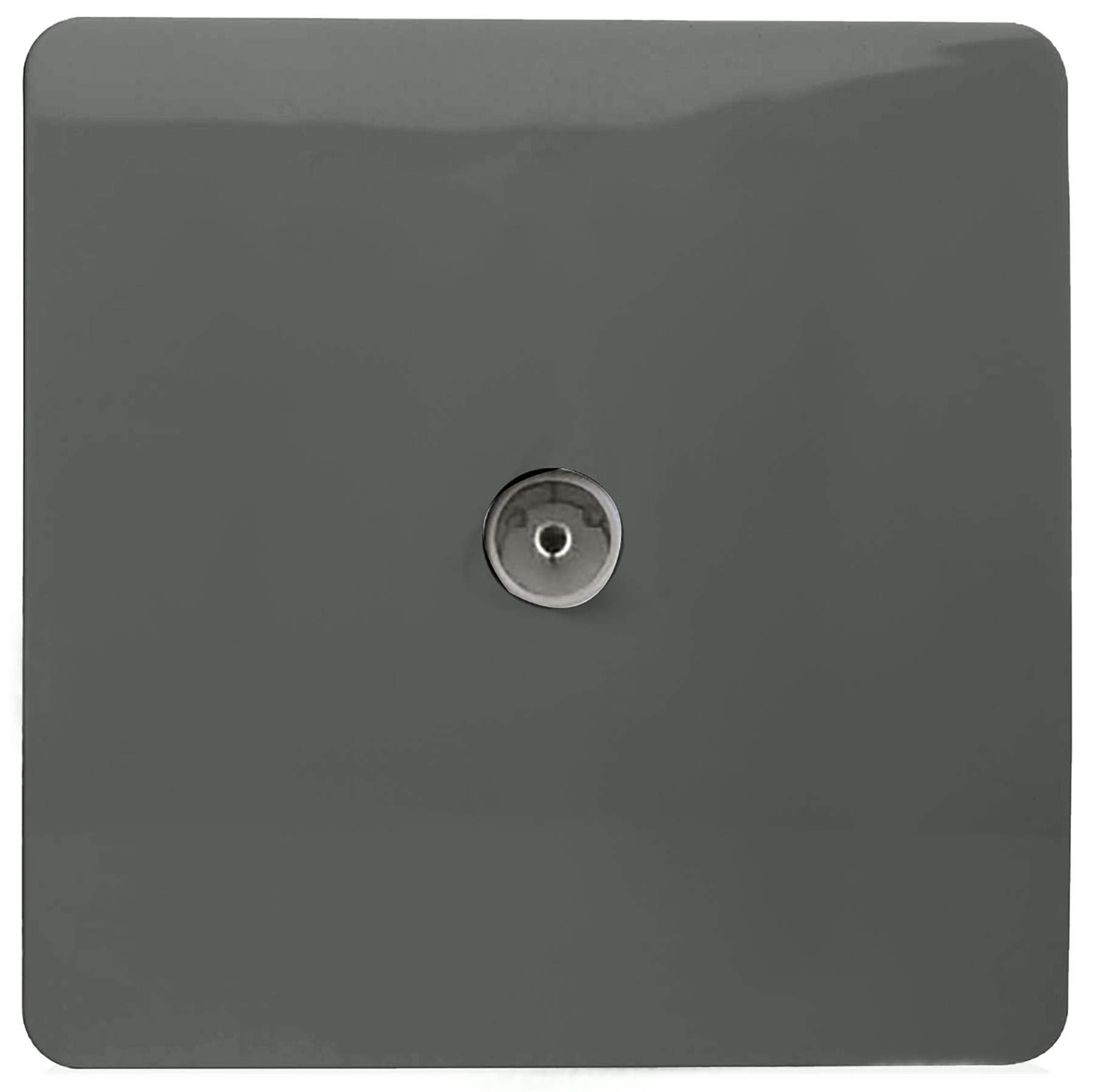 Trendi Switch Trendi Artistic Modern Glossy Tactile Tv Socket Charcoal