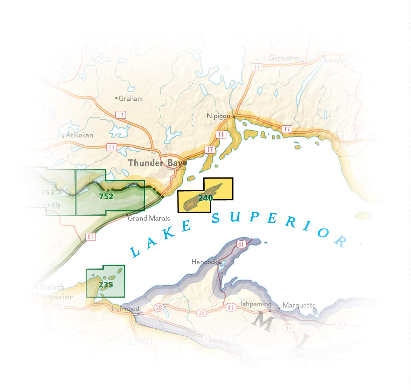 Isle Royale National Park Map (National Geographic Trails Illustrated Map, 240) - Image 6