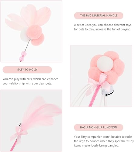Miniatura 6 de POPETPOP Juguetes para gatos de 3 piezas, juguetes para mascotas, juguetes para gatos, juguetes para gatos en movimiento, juguetes para gatos de