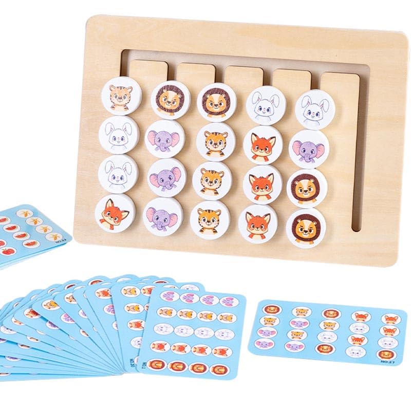KUKUTrue® Montessori Giocattolo 3 4 5 6, Giochi da 3 Anni, Giocattoli in Legno da 3 Anni, Giocattoli Motorici, Puzzle in Legno per Bambini, Regalo 3–6 Bambini Ragazzi Ragazze