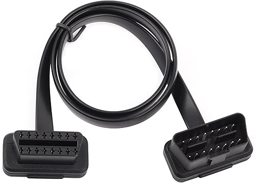 Cable de extensión de 16 pines para automóvil, macho a hembra, adaptador de cable extensor de diagnóstico, OBD2 de 16 pines, ángulo