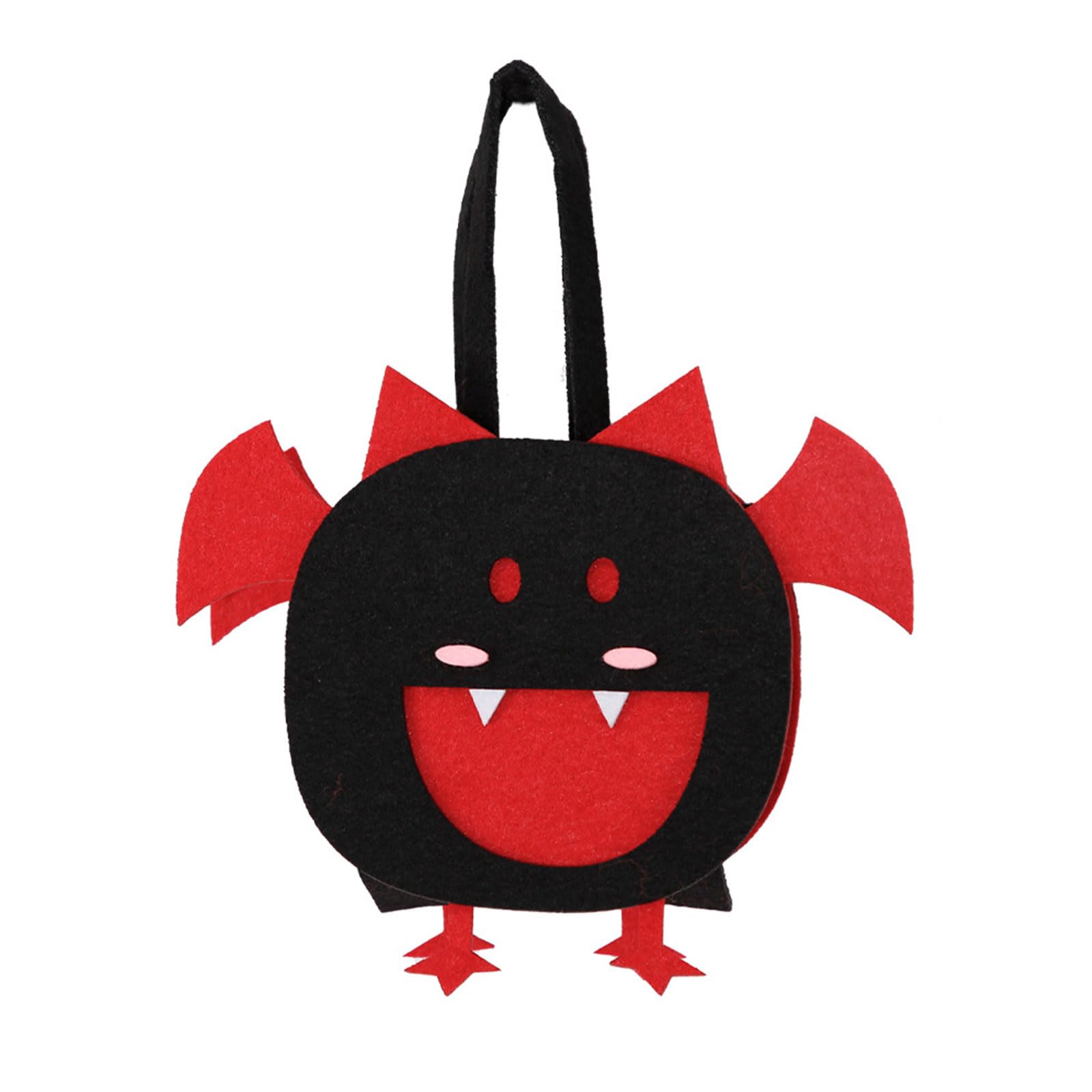 LJCZKA Halloween Felt Candy Bag for Boys and Girls, Portable Trick or Treat Bag, Halloween DIY Candy Bucket for Party Festival Outdoor