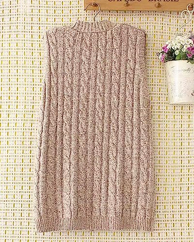 Women's Sweater Vest Sleeveless Button Down Knitted Cardigan Outwear with Pockets3