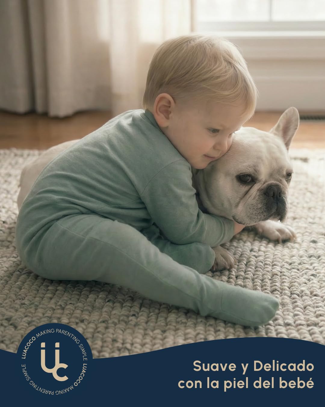 Pijama Magnético Bebé 100% Algodón Orgánico Premium | Olvidate de Cremalleras y Botoneras Incomodas | Manoplas Plegables y Pies Cubiertos | Cambios de Pañal Rápidos | Unisex 0-12 Meses