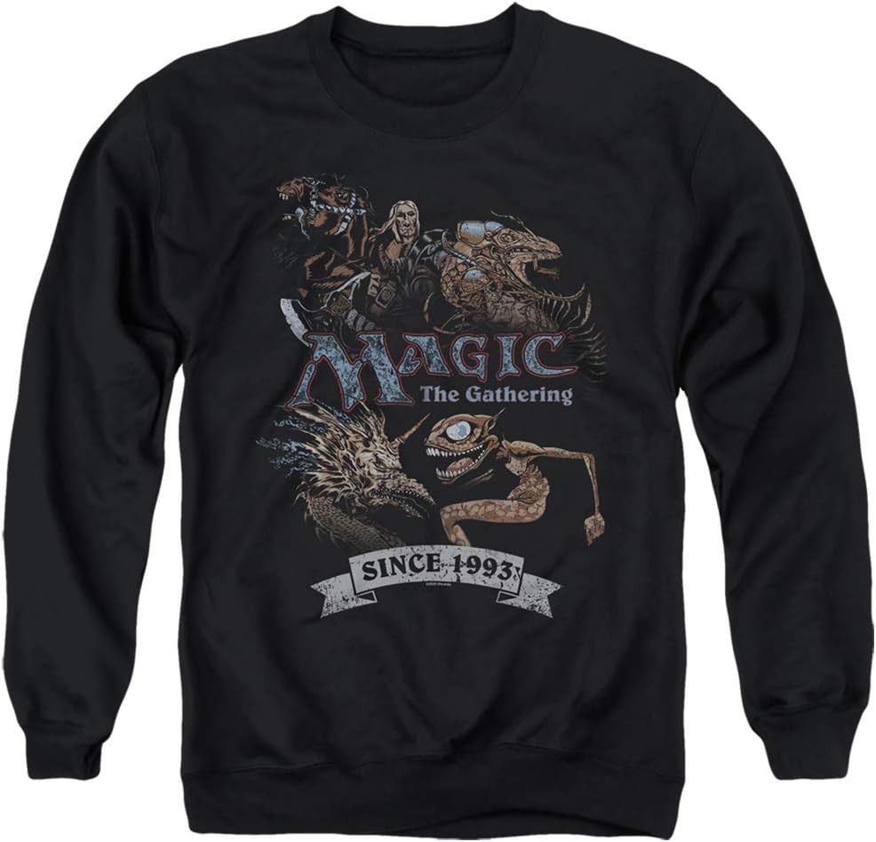 Magic The Gathering Four Pack Retro Unisex Adult Crewneck Sweatshirt for Men and Women