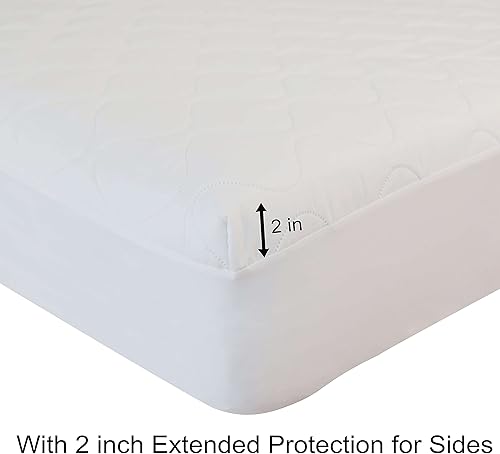 Miniatura 4 de Protector de colchón acolchado con parte superior dividida para camas ajustables de cabeza flexible, impermeable, suave, acolchado, sin ruido, funda