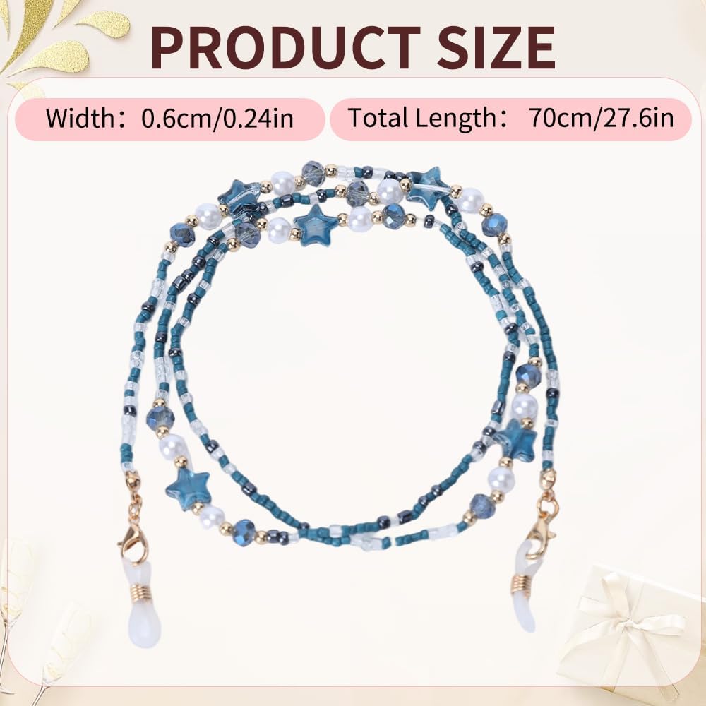 Eye Glasses Chain for Women Stylish Beaded Glasses Chain Mask Lanyard Sunglasses Holders Around Neck