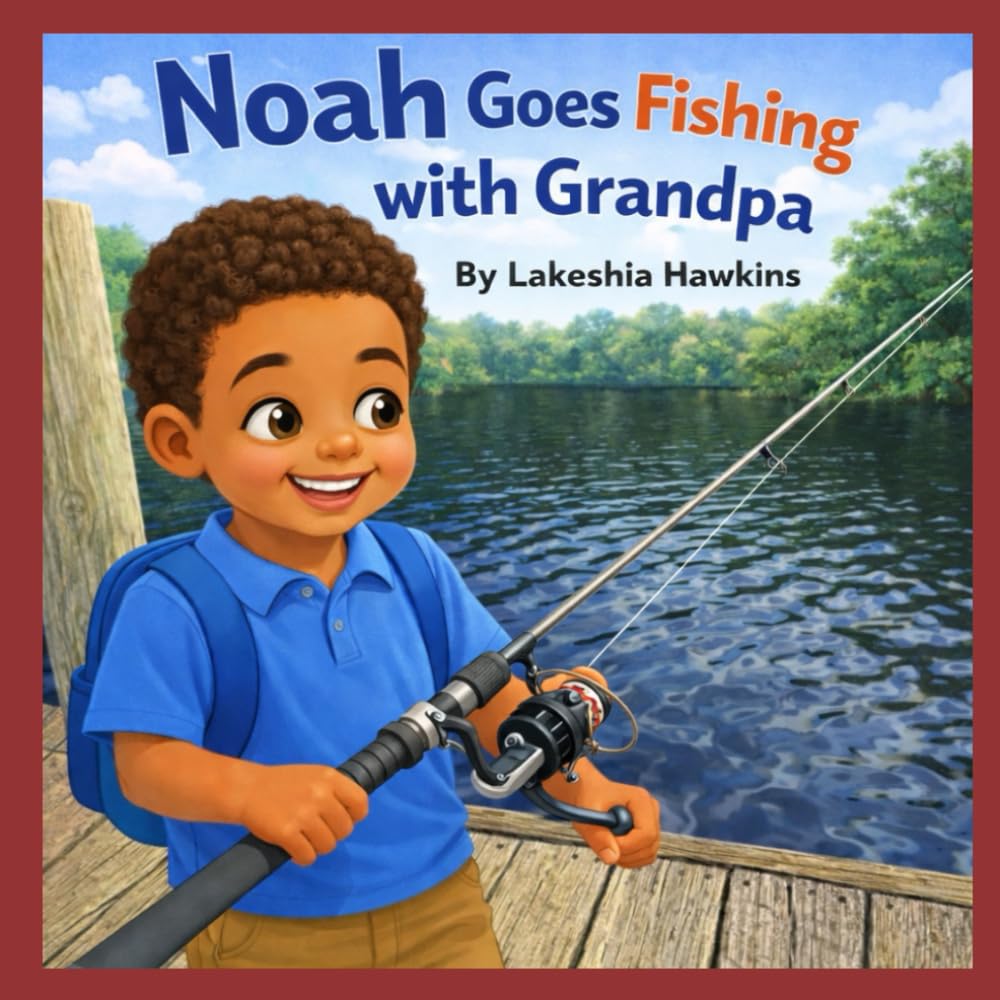 Noah goes fishing with Grandpa