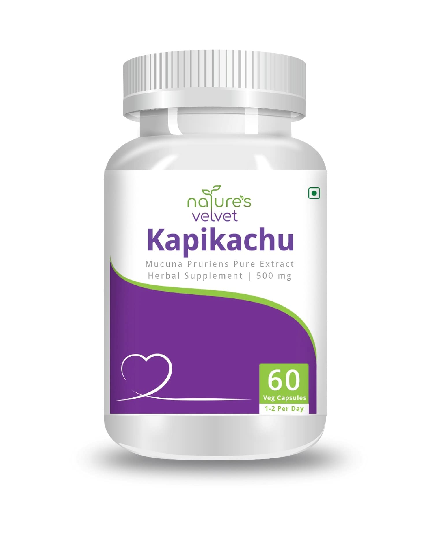 Natures Velvet Kapikachu Pure Extract 500 mg, 60 Veggie Capsules Pack of 1 (B0863WNY7Q) Amazon Price History, Amazon Price Tracker
