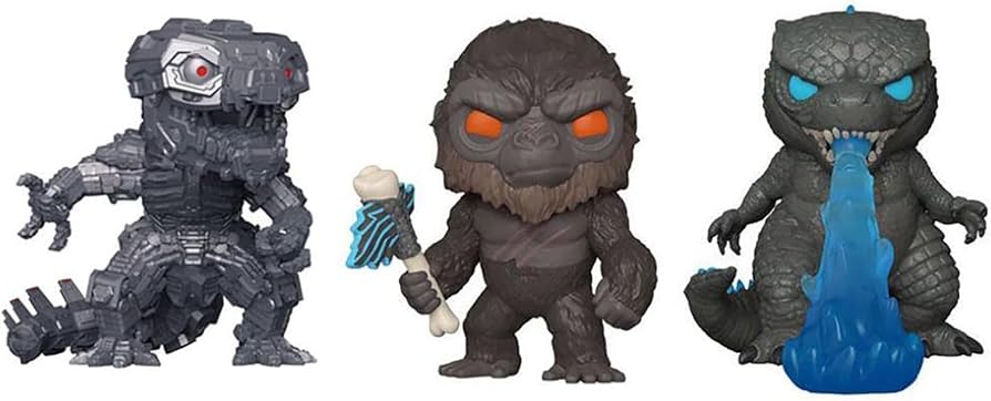 Amazon.com: Godzilla vs Kong Funko POP 3 Pack Mechagodzilla | Kong