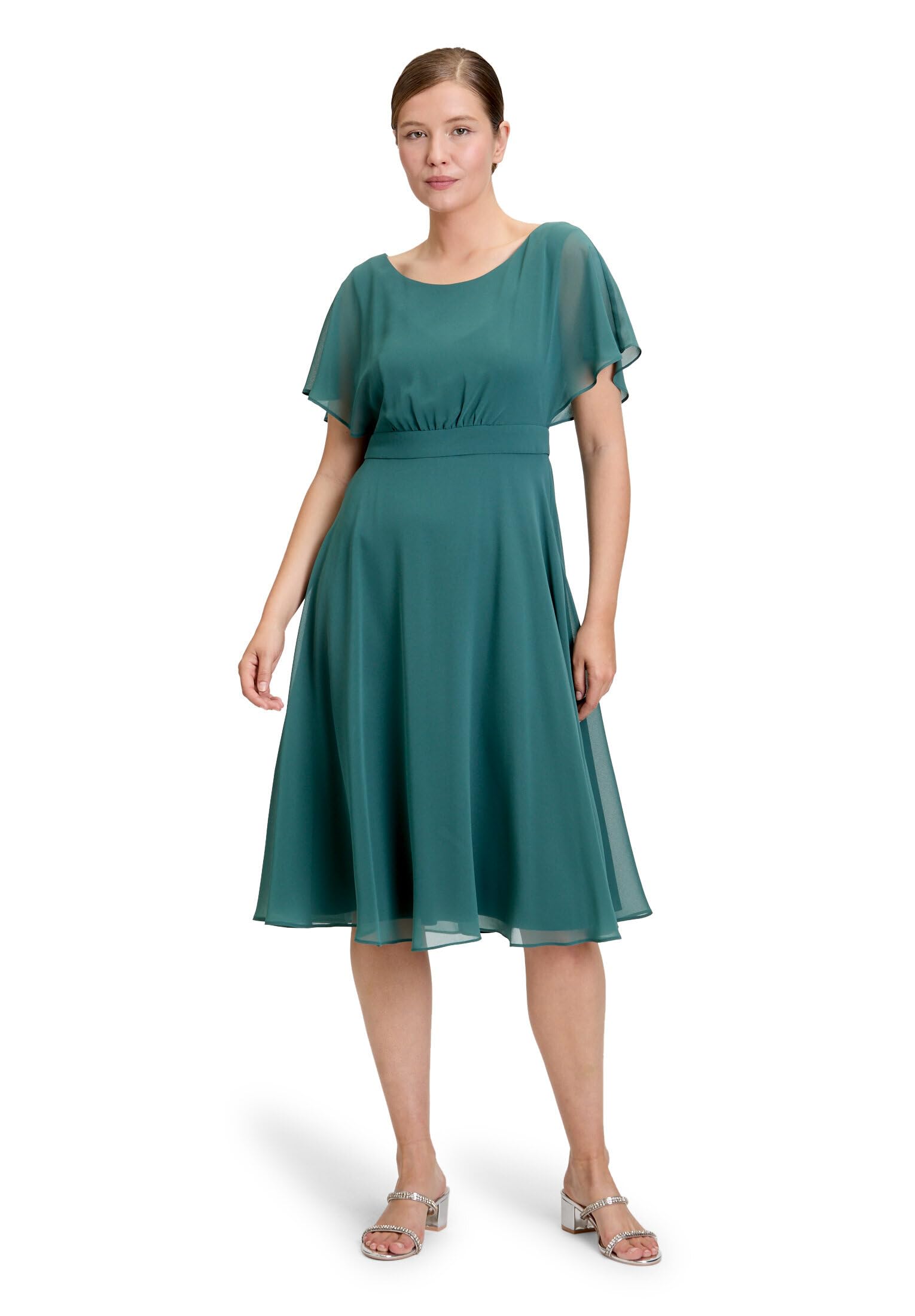 Vera Mont Damska sukienka koktajlowa, Dark Emerald, 46