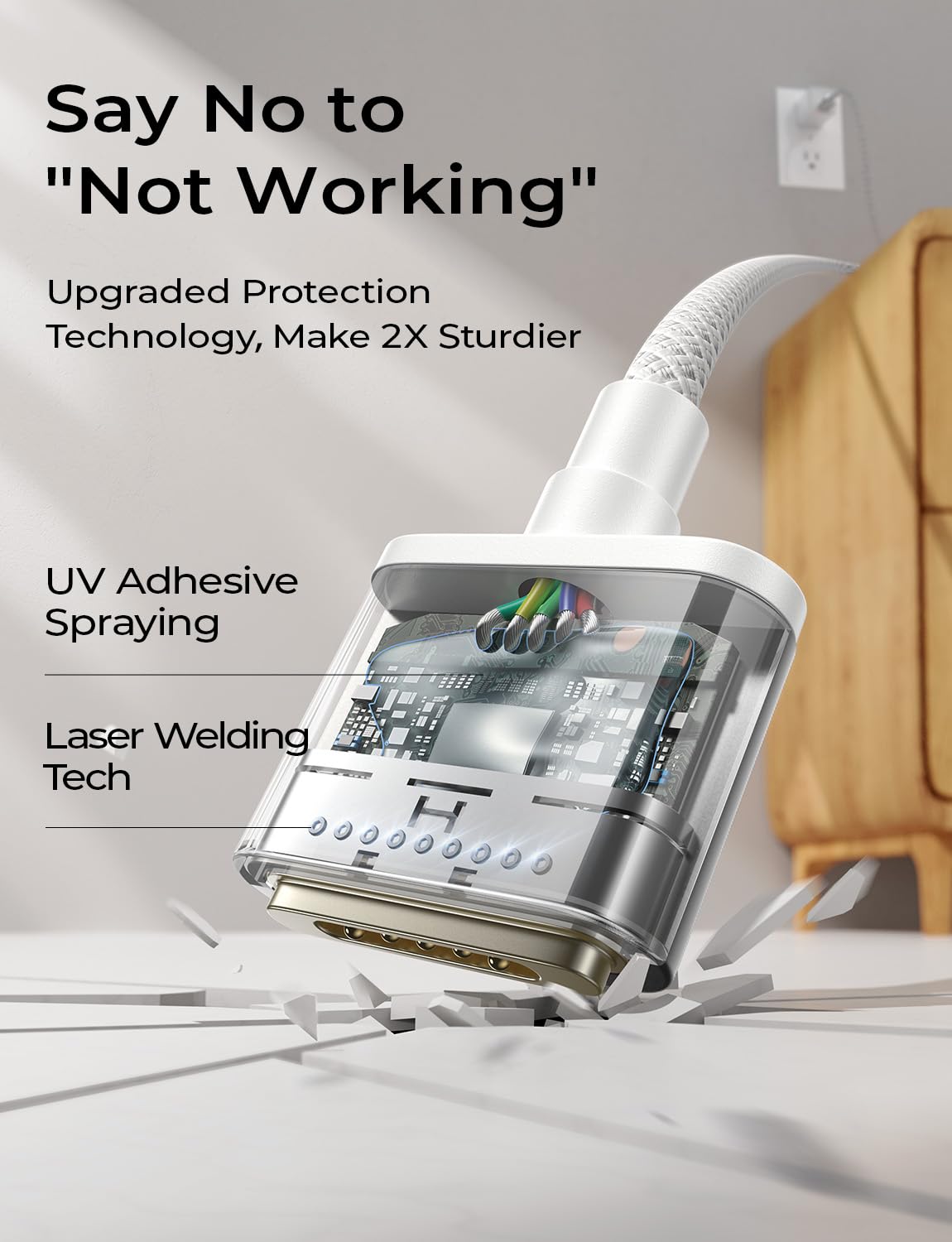 LISEN USB-C to Magnetic 3 Cable (6.6FT) for M4 MacBook Air Pro Charger, 140W Magnetic Safe 3 Cable for MacBook Air (15''/13'' M4 2025, M3 2024, M2 2023, M2 2022), Pro (16"/14" 2024/2023/2021)