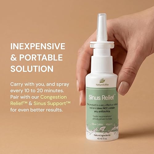 Miniatura 5 de Nature's Rite Sinus Relief™, 1.5 oz. (45 mL) – All-Natural Nasal Sinus Spray – Relief for Sinus Problems – Encourages a Healthy Sinus System –