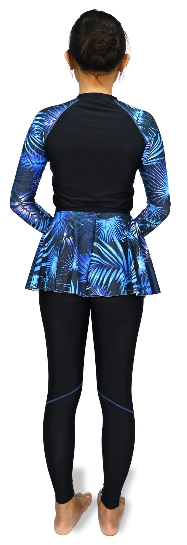 Burkini Nero Blu con Copertura Integrale e Comfort Superiore