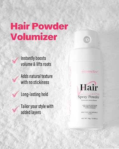 Miniatura 2 de immetee Polvo de textura, polvo voluminizador para volumen y textura del cabello, efecto opaco y acabado natural, pulverizador de volumen para el