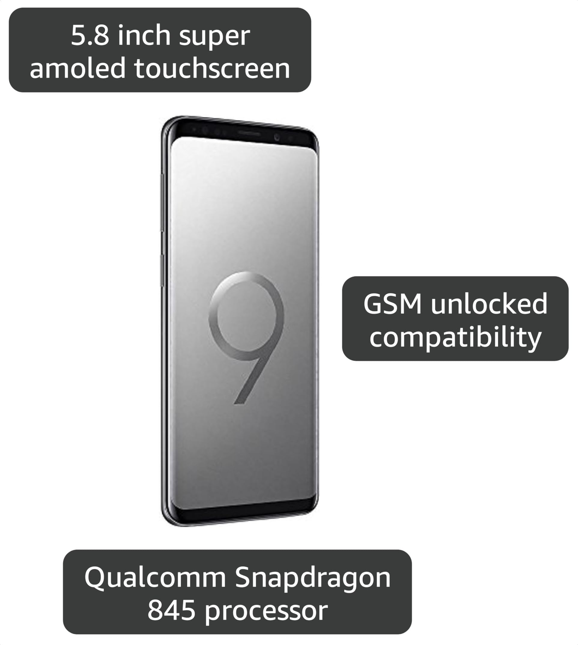 Amazon.com: Samsung Galaxy S9 G9600 64GB Unlocked GSM 4G LTE Phone