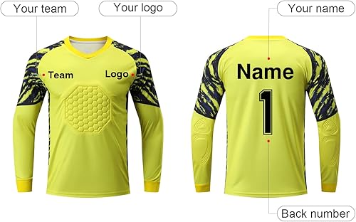 Miniatura 2 de Camisetas de portero personalizadas para jóvenes, hombres y niñas con nombre y número de equipo, logotipo de equipo personalizado para niños y