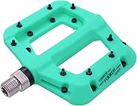 Vista 14 de FOOKER Pedales MTB para bicicleta de montaña, 3 rodamientos, antideslizantes, ligeros, de fibra de nailon, pedales de plataforma de bicicleta