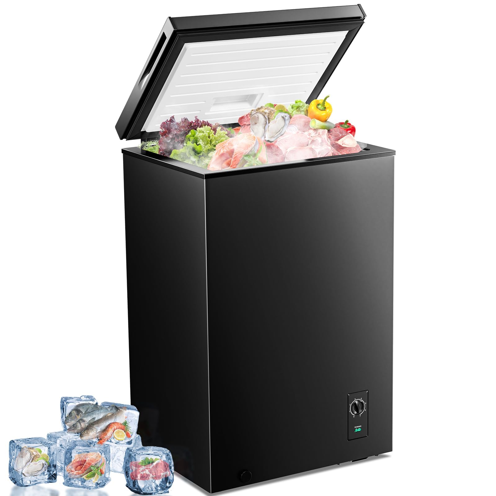 Antarctic Star 3.5 Cu.ft Chest Freezer 6.8℉to -4℉with Remova